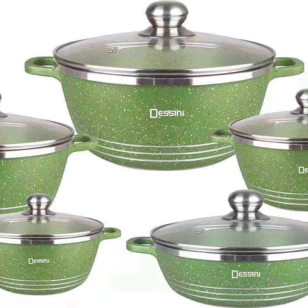 

10Pcs Cookware Set With Glass Lid Professional Cookware Kitchenware and Cookware