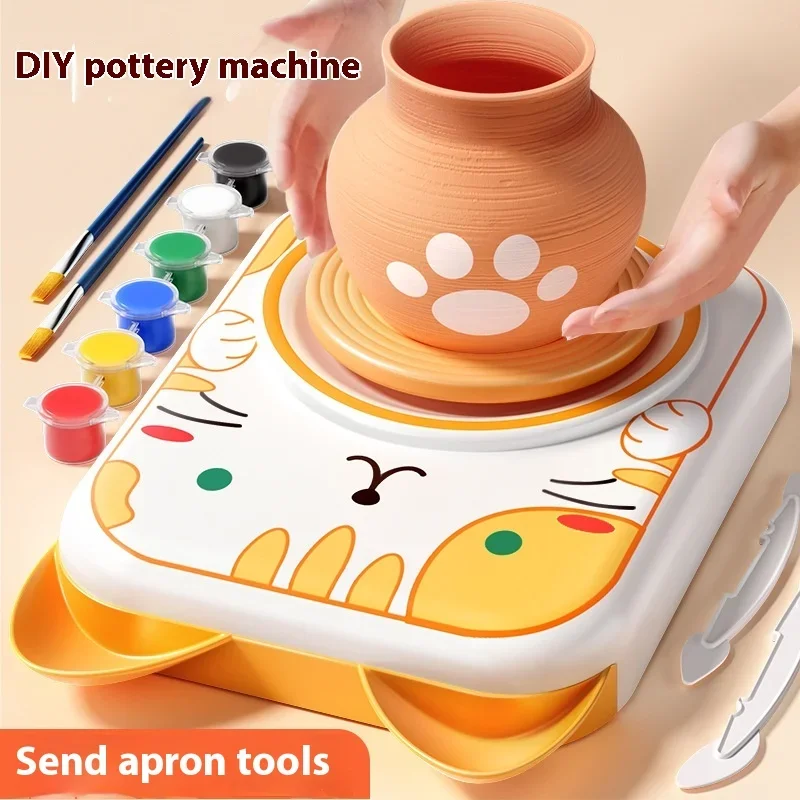 

Electric Plastic Turntable Pottery Machine Children's Natural High-quality Polymer Clay Tool Set Ceramic Handmade Diy Toys