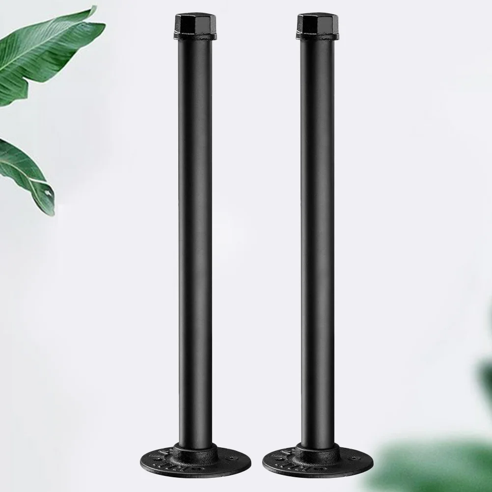 

2Pcs Wall Floating Shelf Holder Industrial Style Black Iron Art Bracket Support Rack Durable for Home Office Restaurant