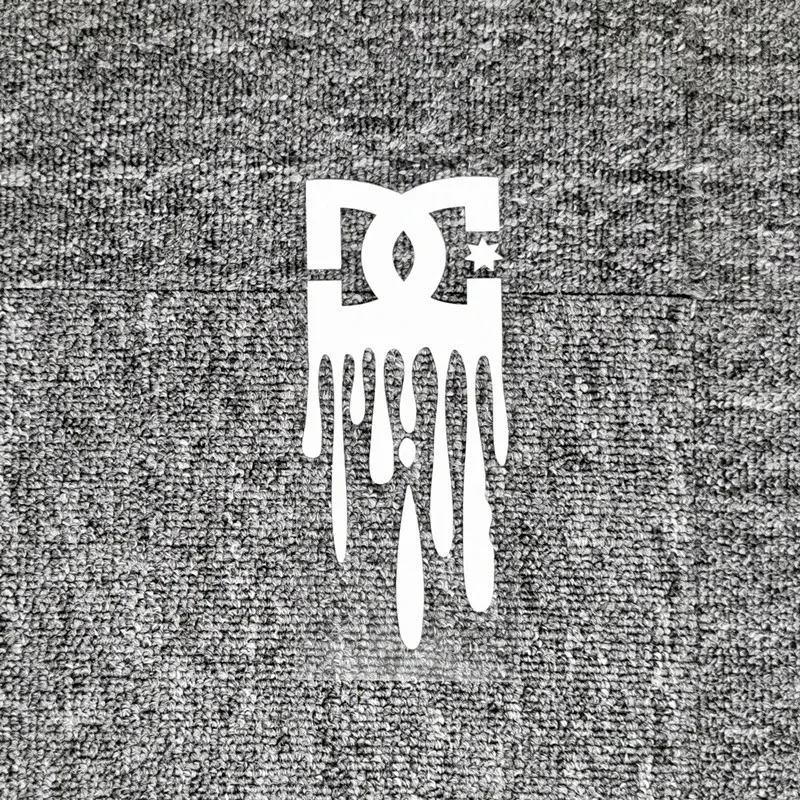 Car Stickers DC Block Flow Drip Funny Reflective Decoration For Trunk Windshield Bumper Window Motorcycle Helmet AutoStyling D40