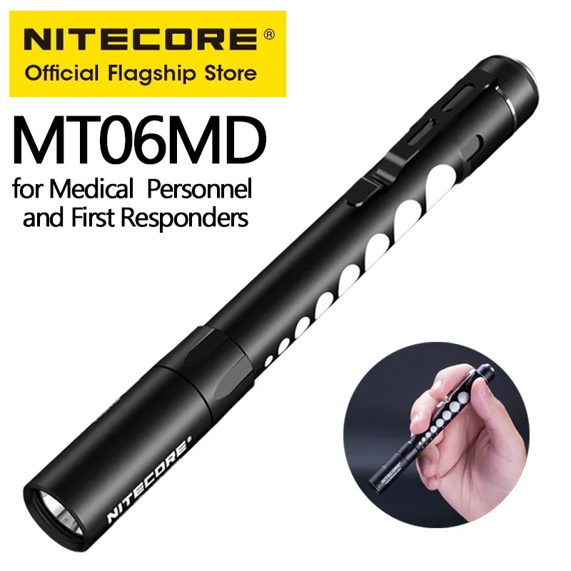 NITECORE MT06MD Medical Pen Flashlight First Aid Led Pen Lantern Pocket Penlight for Doctor Nurse Outdoor Emergency, AAA Battery