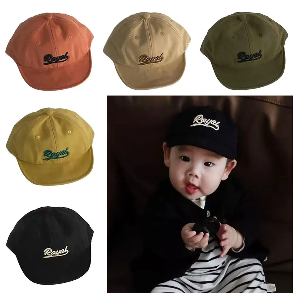 

Boys Girls Caps Solid Color Children's Hat Letter Embroidery Cotton Polyester Kids Baseball Cap Sun Hat
