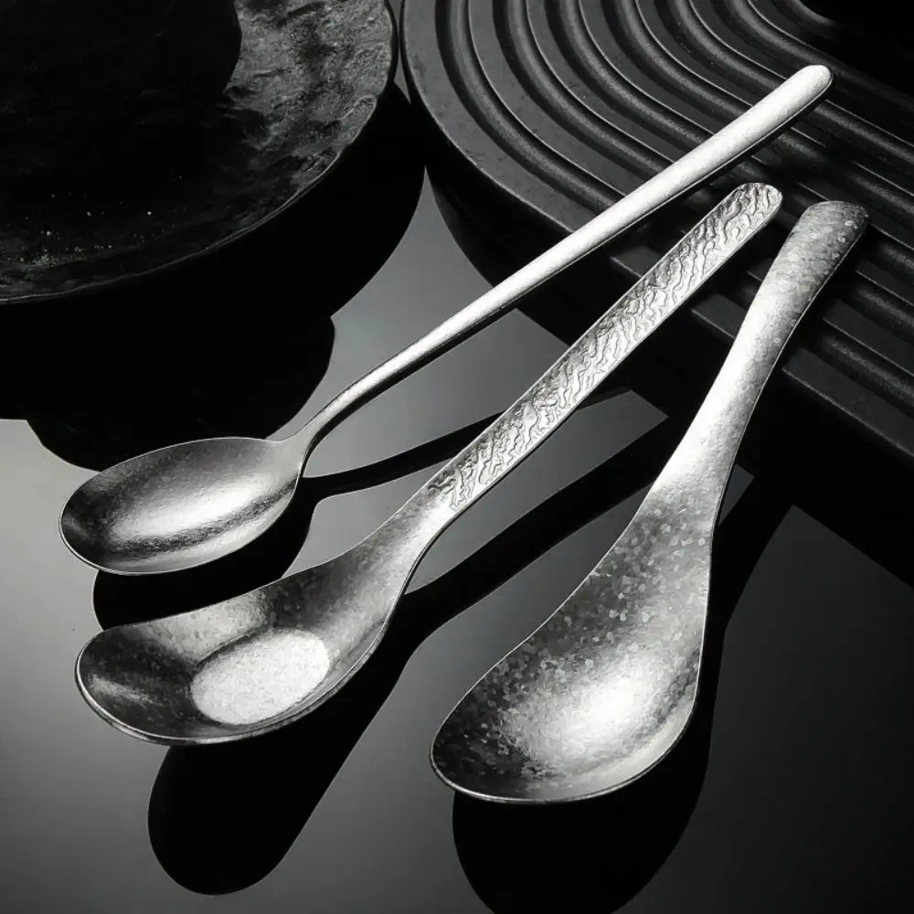 Portable Outdoor Camping Tableware High-temperature Coloring Ice Flower Crystal Stirring Food Coffee Spoon