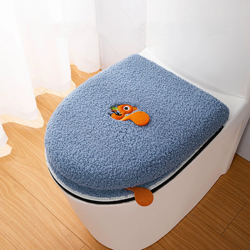 New Bathroom Toilet Seat Cover Universal Plush Toilet Cushion Household Warm Soft Thicken Toilet Seat Cover Warmer Closetool Mat