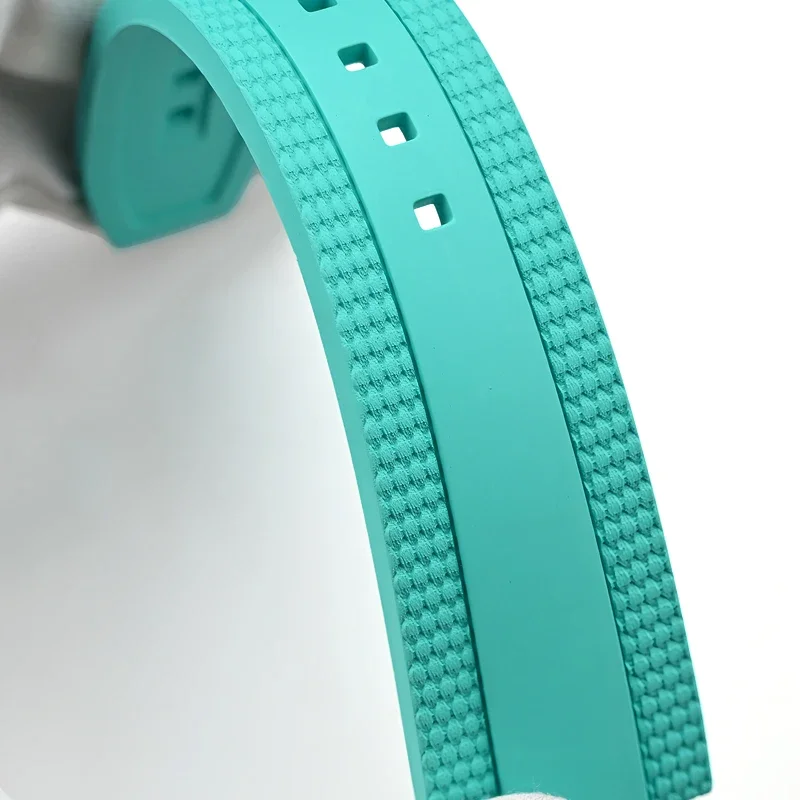 20mm 22mm FKM Fluororubber uniwersalny pasek do zegarka klamra do zegarka ze stali nierdzewnej nowa opaska na nadgarstek dla Breitling SUPEROCEAN