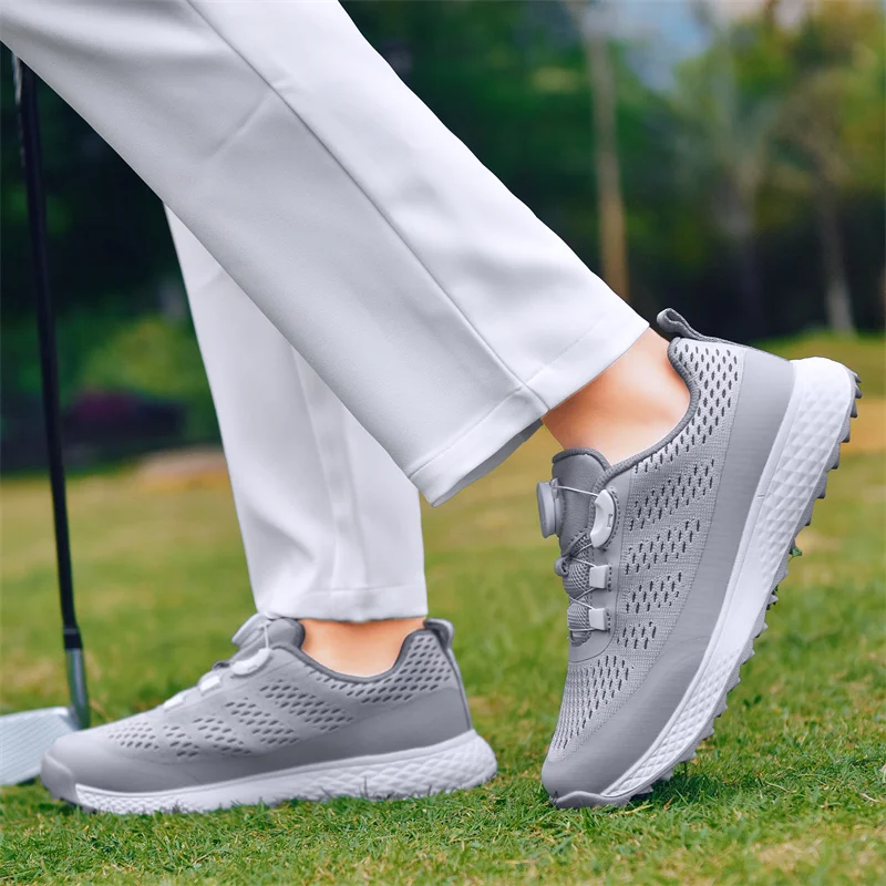 Męskie buty golfowe LiXingMing Nowe szare, duże rozmiary do 47 #   Oddychające tenisówki golfowe Trening na świeżym powietrzu Zawody golfowe Buty