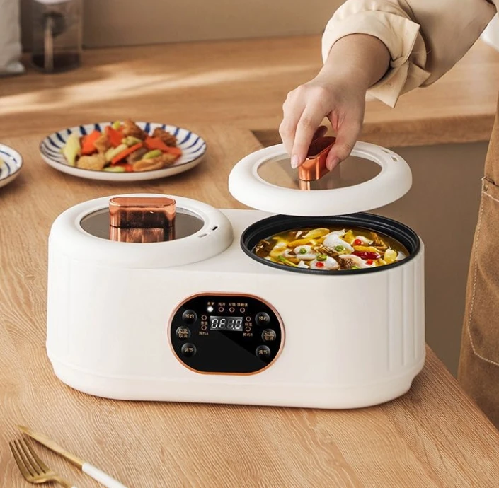 Factory Wholesale Double Pot 1.8L+1.8L Intelligent Rice Cooker Multi-Functional Mini Small Household Automatic Rice Cooker