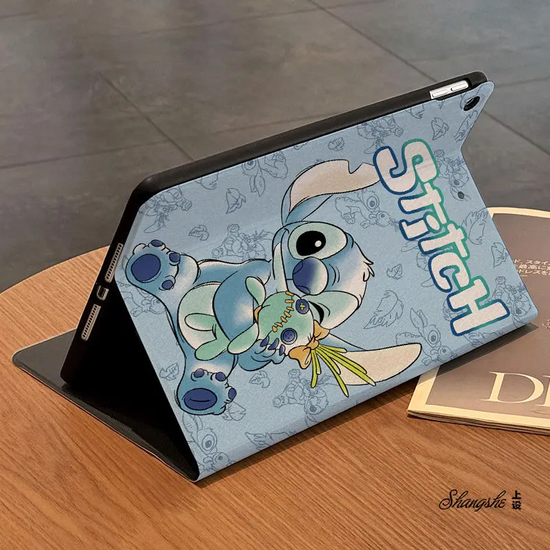 Cartoon Stitch Case For iPad 10th Gen 10.9 9th 8th 7th Mini 4 5 6 7 8.3 Inch Pro 2024 2018 Air 4 5 6 11 Inch Silicon Cute Cover