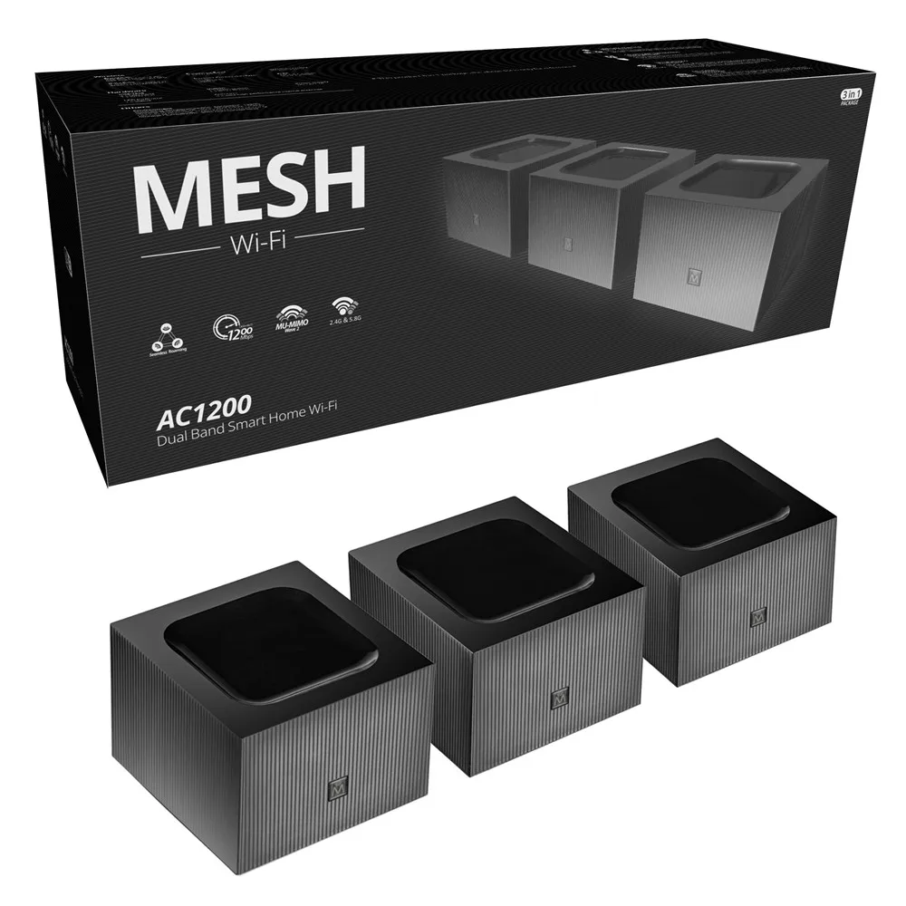 AC1200 2.4G 5GHz Dual Band Mesh Repeater Signal Booster WIFI Repeater Signal Amplifier Wireless n/g/ac Internet Extender