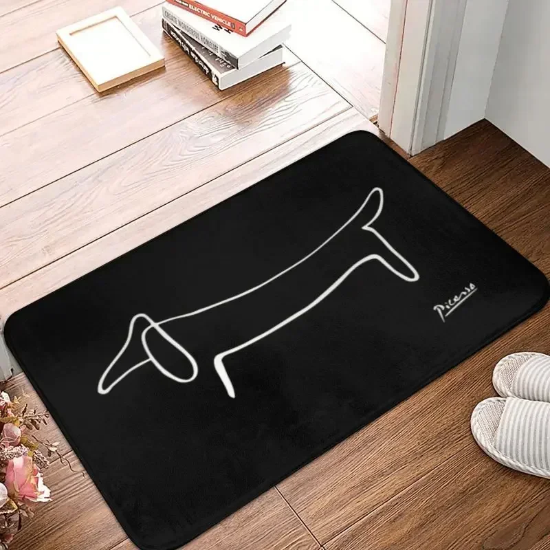 Front Door Mat Anti-Slip Outdoor Absorbent Dachshund Dog Lump Artwork Doormat Kitchen Balcony Entrance Rug Carpet