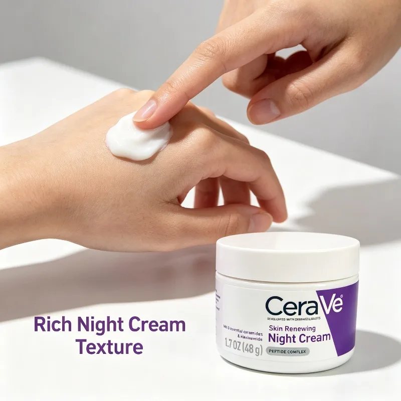 CeraVe Skin Renewing Night Cream 48g, Barrier‑Repairing Overnight Moisturizer for Daily Use