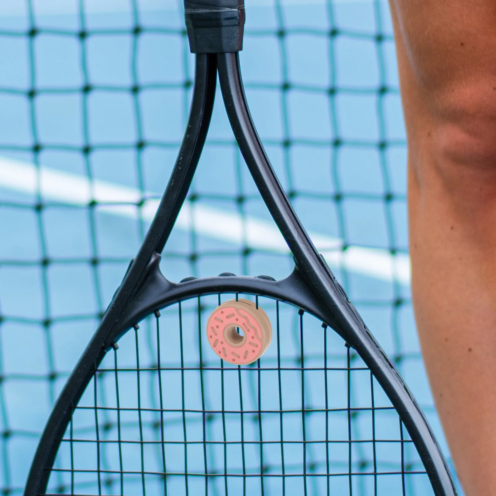 

4 Pcs Tennis Racket Shock Absorber Yin Dampeners Donut Vibration for Rackets Doughnut Dampners Damper The