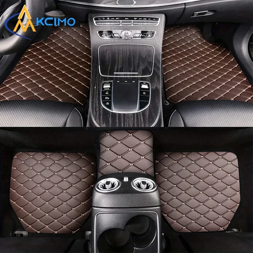 Alfombrillas universales para el suelo del coche, 5 uds., de cuero PU, impermeables, a prueba de polvo, almohadillas protectoras para los pies del coche, almohadilla para los pies del coche a la moda