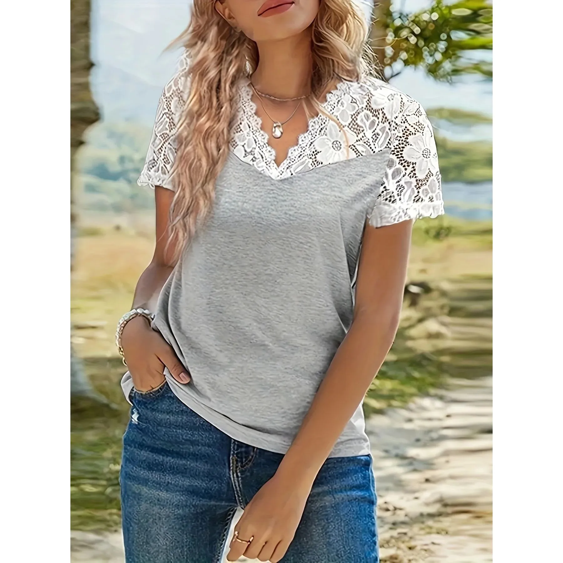 

Большие размеры, темпераментная летняя футболка ort Sve, женская свободная посадка, повседневная удобная дышащая модная одежда больших размеров