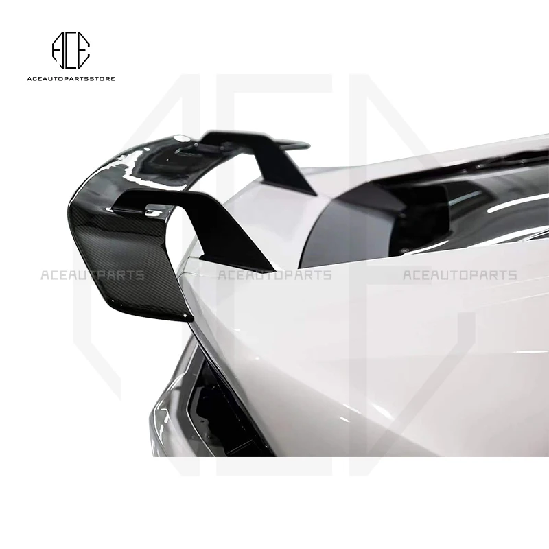 Carbon Fiber Rear Trunk Spoiler Lip Wings Case For Lamborghini Huracan LP580 LP610 EVO RWD 2014-2020