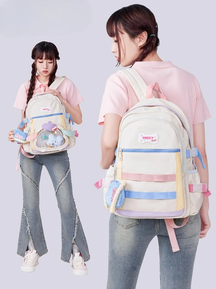 Japanese Sweet High-value Ltabag Backpack Women's New Schoolbag Girl College Wind Large-capacity Travel Bag Student Backpacks