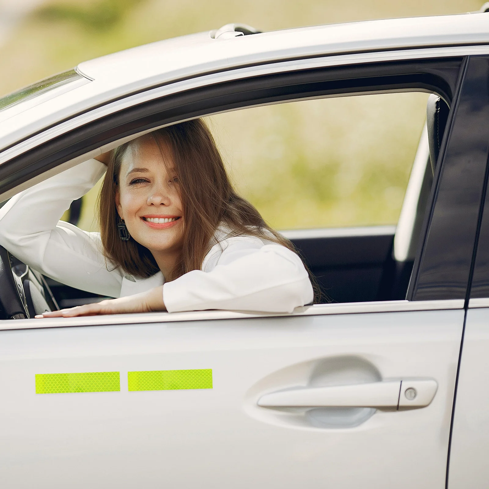 Pita Reflektif Fluoresen Malam Hari Strip Peringatan Keselamatan Heksagonal Untuk Penandaan Jalan Kendaraan Kapal Pita Bercahaya