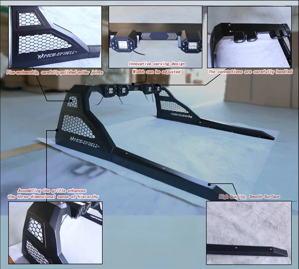 Universal Steel Roll Bar Suit For Pickup Ranger Hilux Revo Vigo Rocco Navara Np300 D40 Dmax Sports Roll Bar Truck