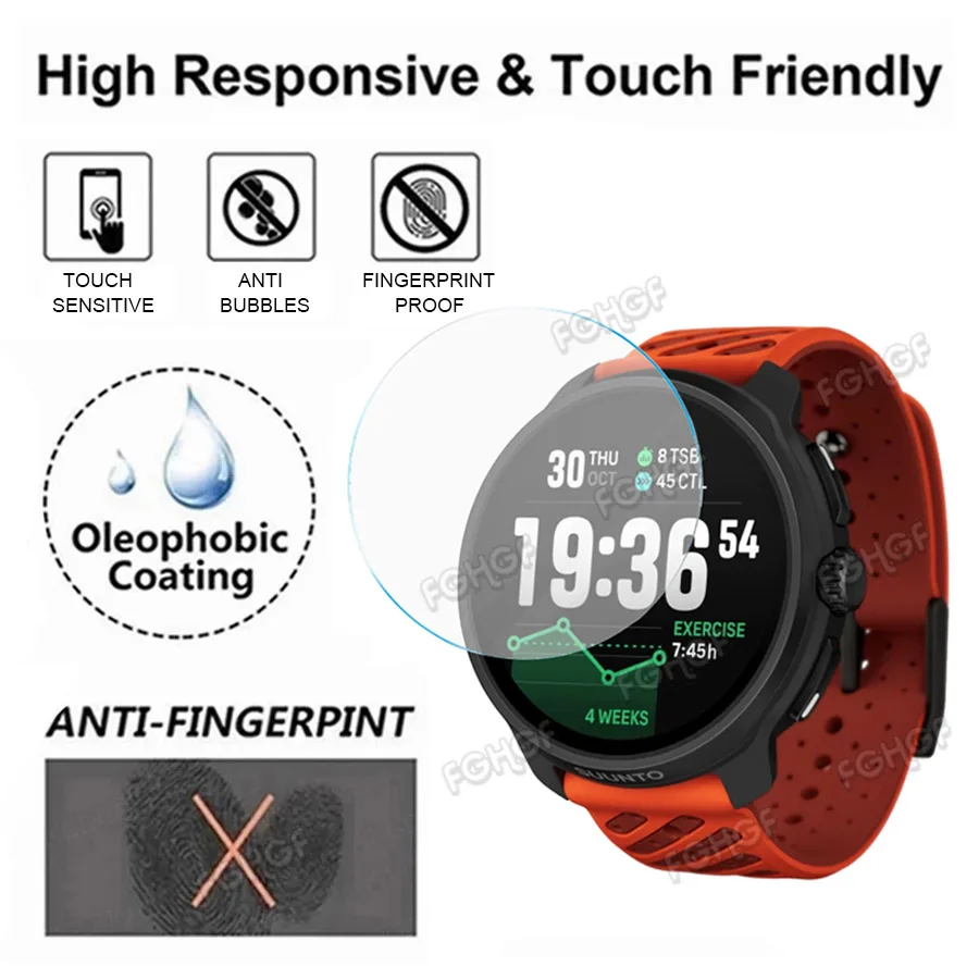 Защитная пленка из закаленного стекла для Suunto Race 2/Race S, защитная крышка для экрана для SUUNTO Run/Ocean, аксессуары для умных часов Защитная пленка из закаленного стекла для Suunto Race 2/Race S, защитная крышка для экрана для SUUNTO Run/Ocean, аксессуары для умных часов