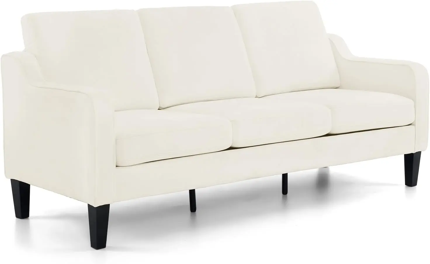 

71" Living Room Couch, Comfy Sofa Mid Century Modern 3-Seater Sofa Couches Upholstered Soft Chenille Couches Small Couch