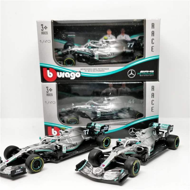 BBurago 1:43 F1 2019 Petronas W10 EQ Power Formula one Racing Diecast Car