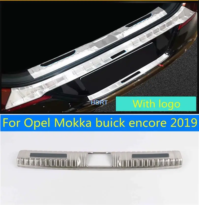 

For Opel Mokka buick encore 2019 Black/Silver Stainless steel Rear Bumper Protector Sill rear bumper plate Accessories Car style