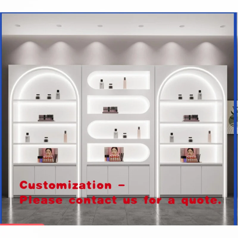 custom.Cosmetic Display Cabinet Boutique Beauty Salon Display Cabinet Multifunctional Combination Product Cabinet