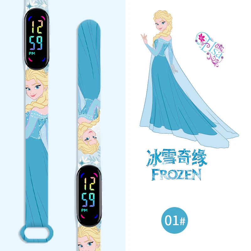 

Disney Frozen Elsa Anna Watch Band for Xiaomi Mi Band 7/6/5/4/3, Princess Cartoon Silicone Strap Replacement Sport Bracelet Gift