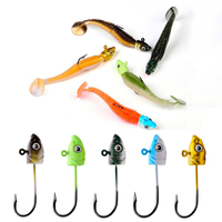 Swimbaits Paddle Lead hook Paddle Tail, Soft Lure for Trout Crappie Bass, Durable Plastic Bait Swimmer for Saltwater/Freshwater