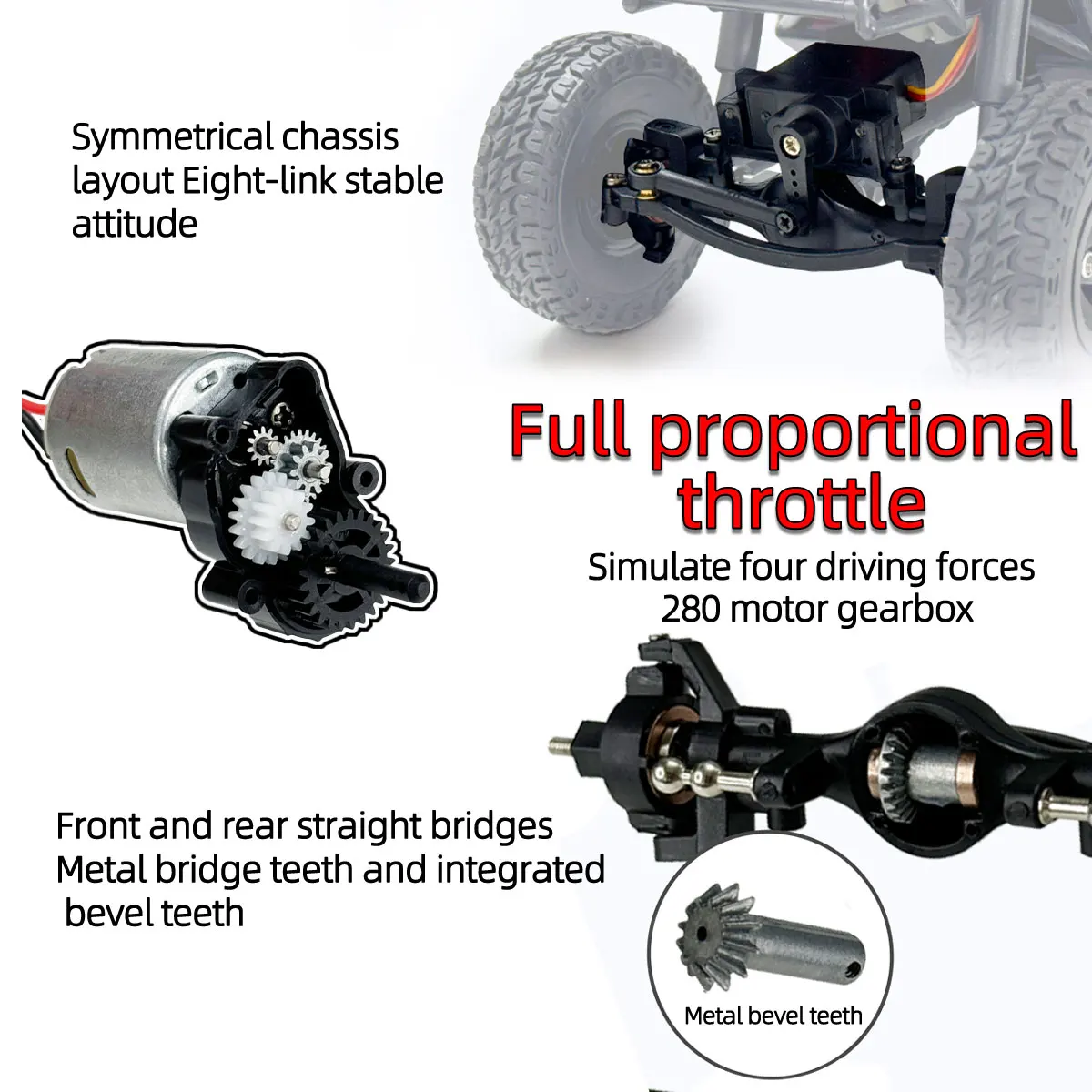 LDRC LD18499 1:18 4 × 4 RC سيارة 2.4G كامل النطاق 4WD التحكم عن بعد سيارة تسلق نموذج سيارة لعب للبنين هدايا عيد الميلاد #4