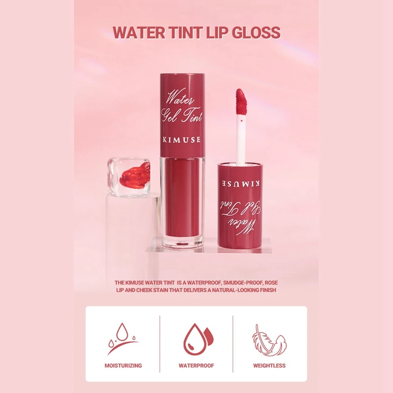 Kimuse Lip Glazuur Lippenstift Vloeibare Liptint, Strakke Kleur Helder Langdurig, Matte Lipgloss Lipglazuur Niet Gemakkelijk Om Lippenstift Te Vlekken