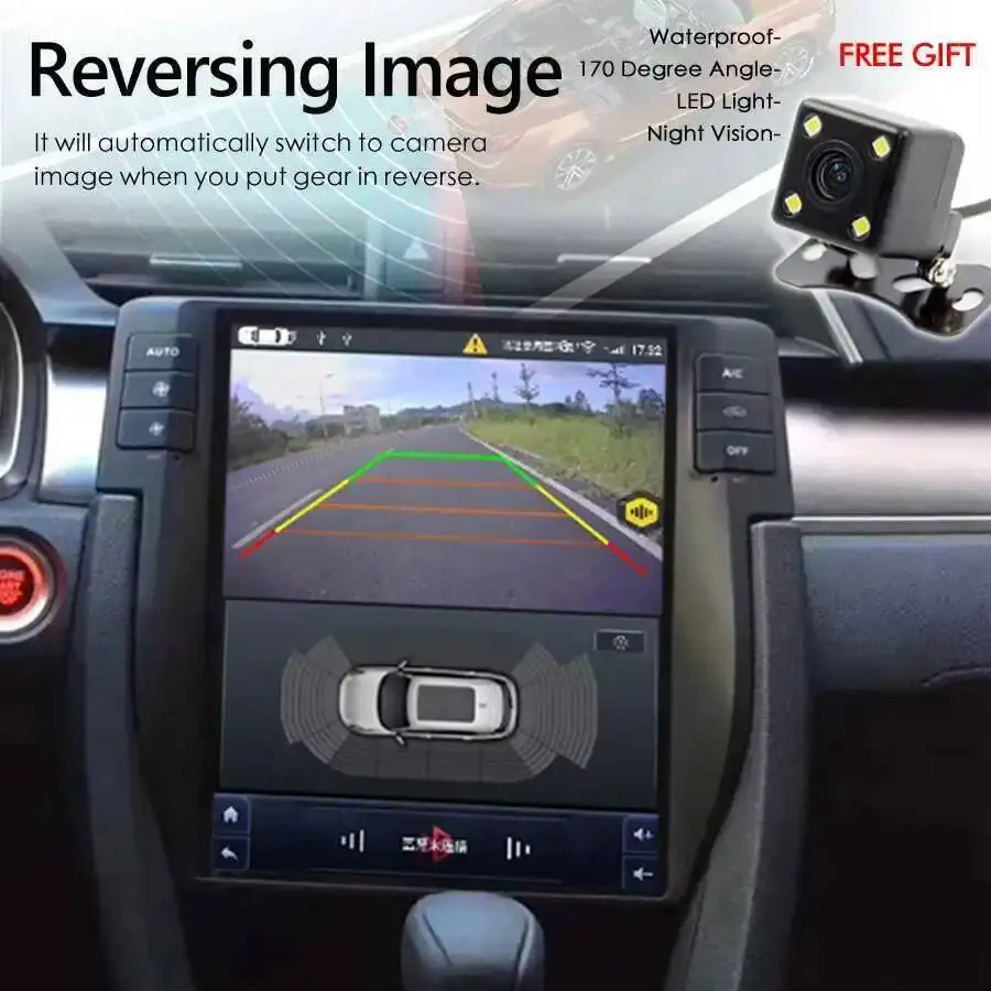 10.4 بوصة أندرويد 15 Carplay راديو السيارة التلقائي لهوندا سيفيك 2016-2022 4G واي فاي مشغل فيديو الوسائط المتعددة نظام تحديد المواقع والملاحة رئيس وحدة #6