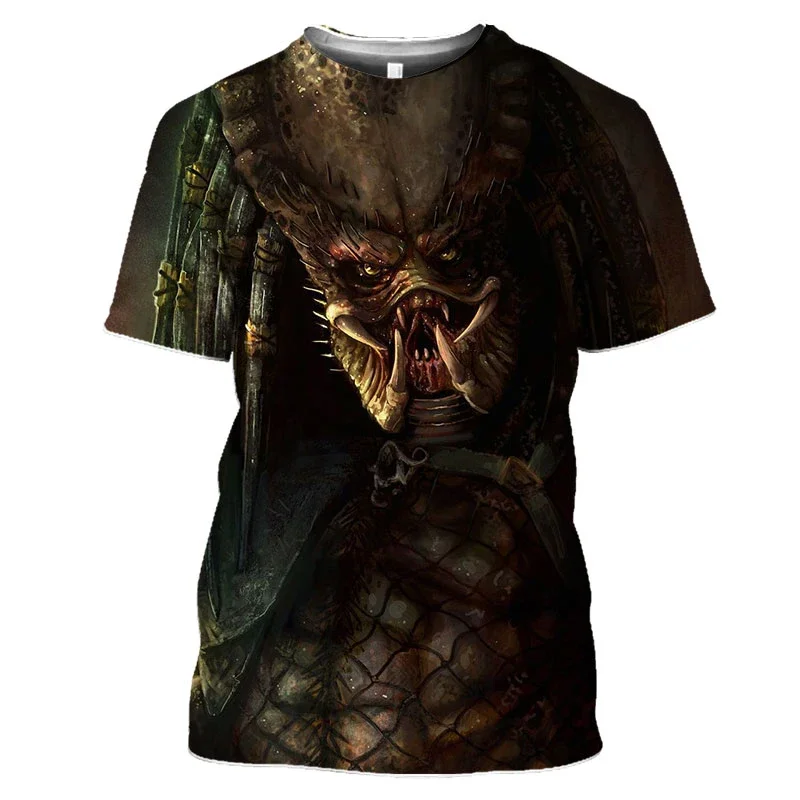 New Hot Warrior 3D Printed T-shirt Unisex Anime Predator Summer Short Sleeve Top Trendy Casual Sport Personalized Men\'s Clothing