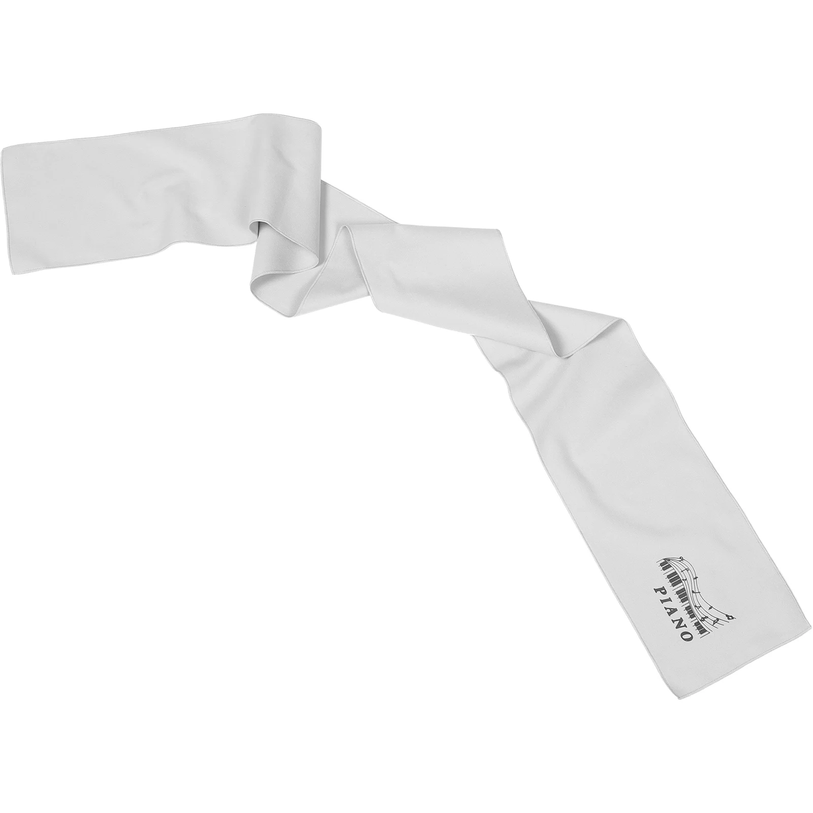 

Dust Piano Keyboard Cloth Tag Cover for Label Grey Polyester Instrumental Covers Baby