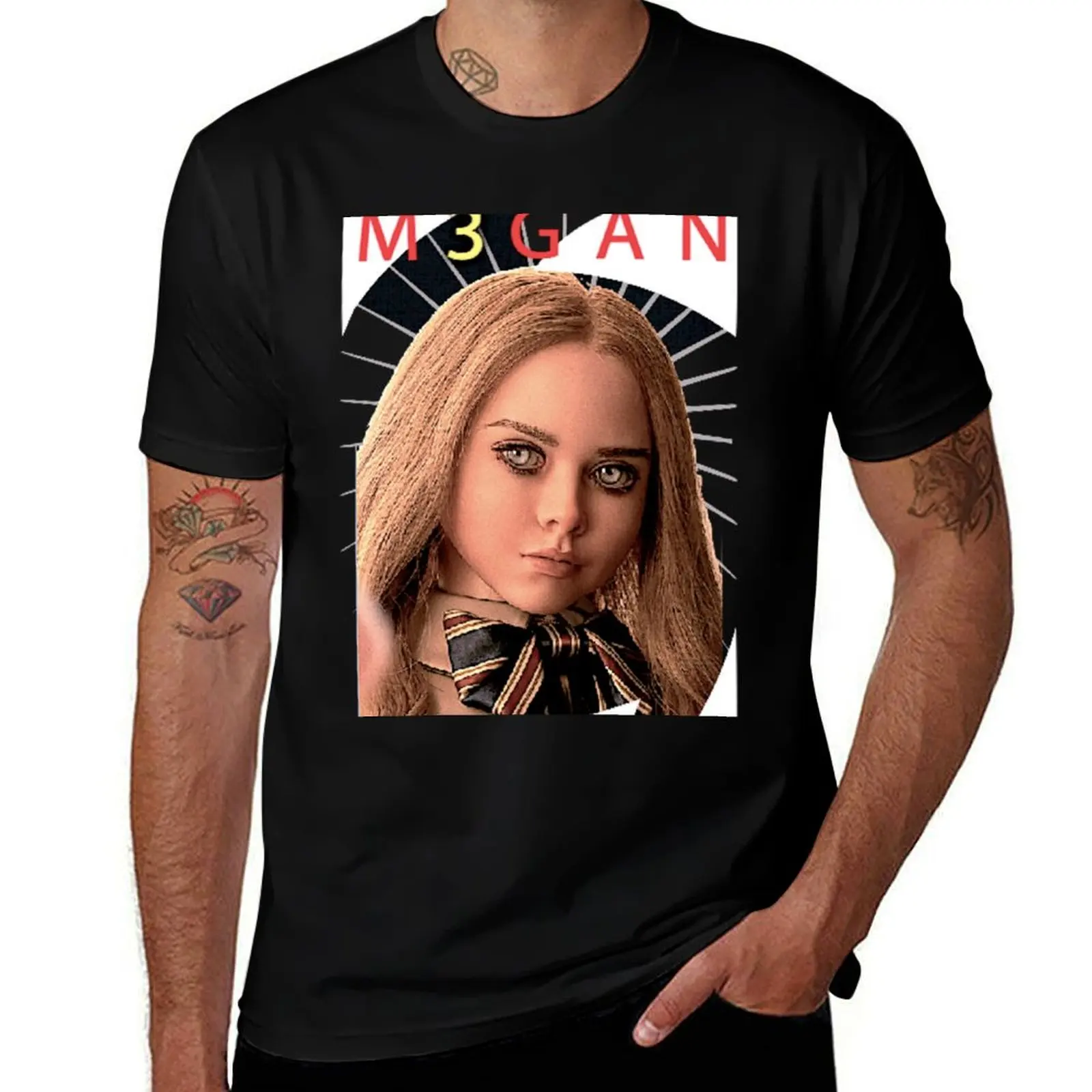 

cotton graphic for T-Shirt T-Shirt vintage man t t shirt for funny man man M3GAN MOVIE t shirts MEGAN shirts DOLL summer