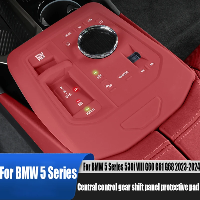 

For BMW 5 Series 530i VIII G60 G61 G68 2023 2024 central control shift panel protective pad automotive interior accessories