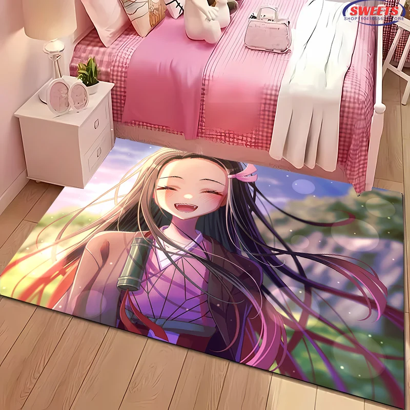 3D Anime Kamad0 Nezuk0 Carpet,Living Room and Bedroom Household Items,Children's Room Sofa Mat,Doormat Floor  Anti-slip Rug,gift