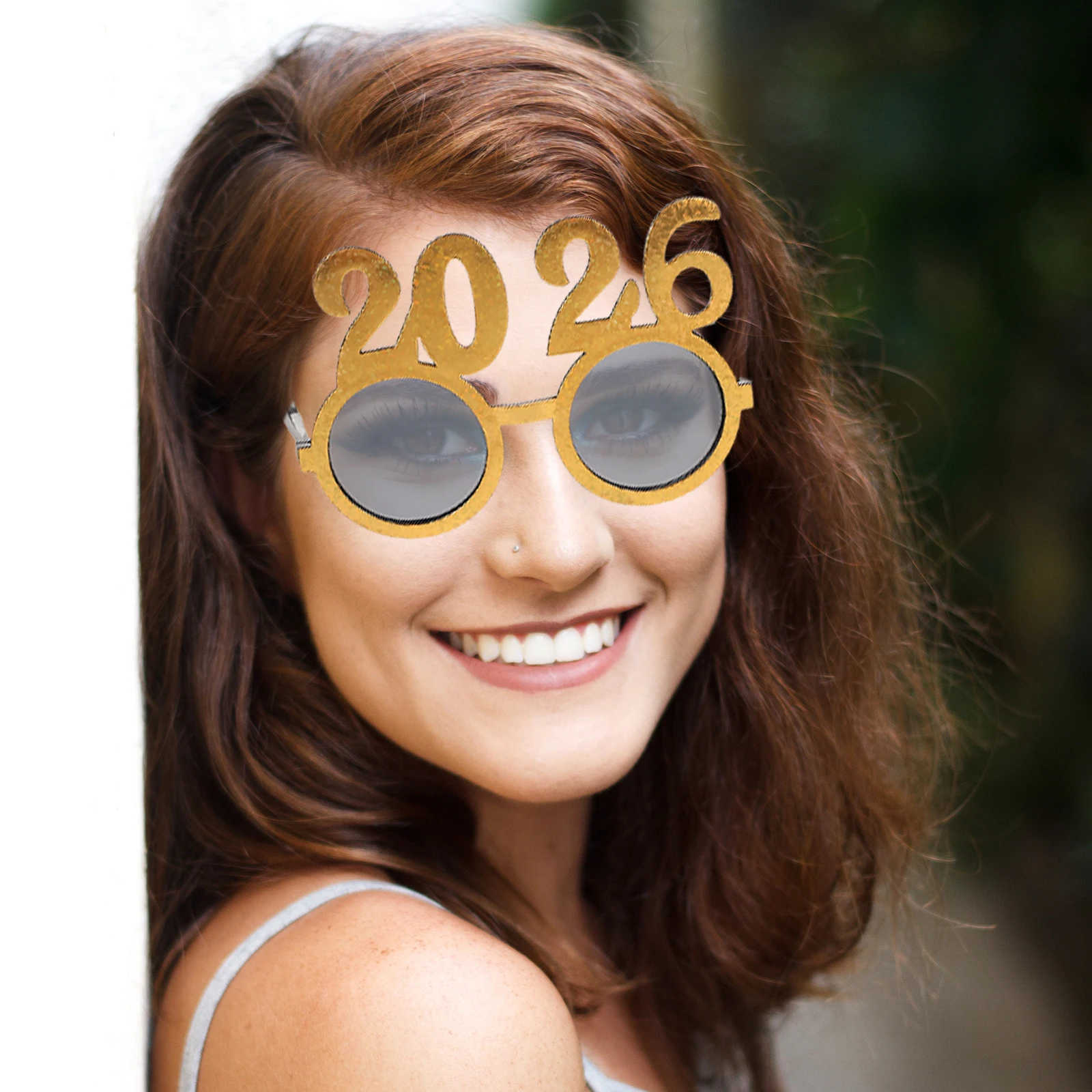 

4Pcs 2026 Plastic Glasses Frame Happy New Year Party Eyeglasses New Year's Eve Selfie Props Party Accessories 2026 Sunglasses