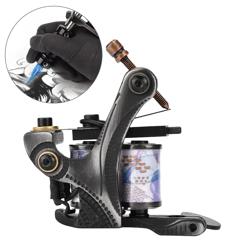 

Профессиональная машинка для татуировки с 10 катушками, для лайнеринга и шейдинга, инструмент для боди-арта, высококачественный ручной дизайн, долговечная