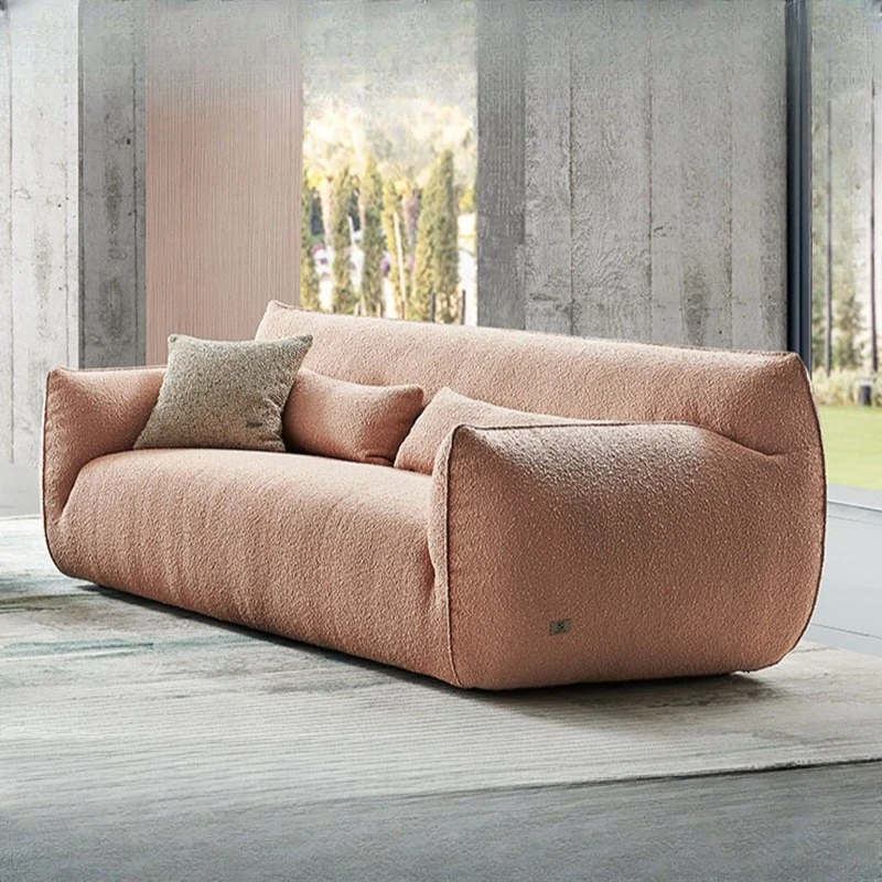 

Sofa, knitted cotton lazy casual fabric sofa combination