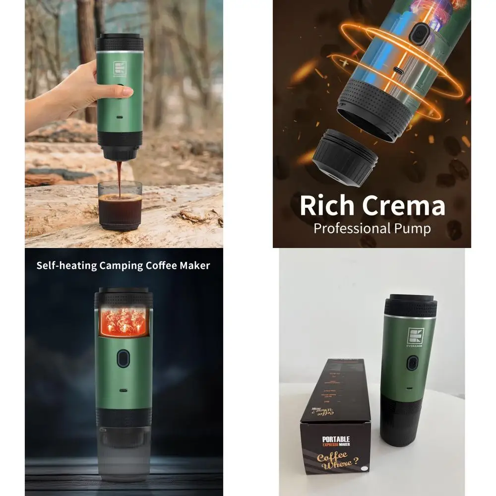 

Портативная электрическая эспрессо-машина для путешествий и кемпинга, пивоварка на батарейках с молотым кофе и капсулами NS, совместимая