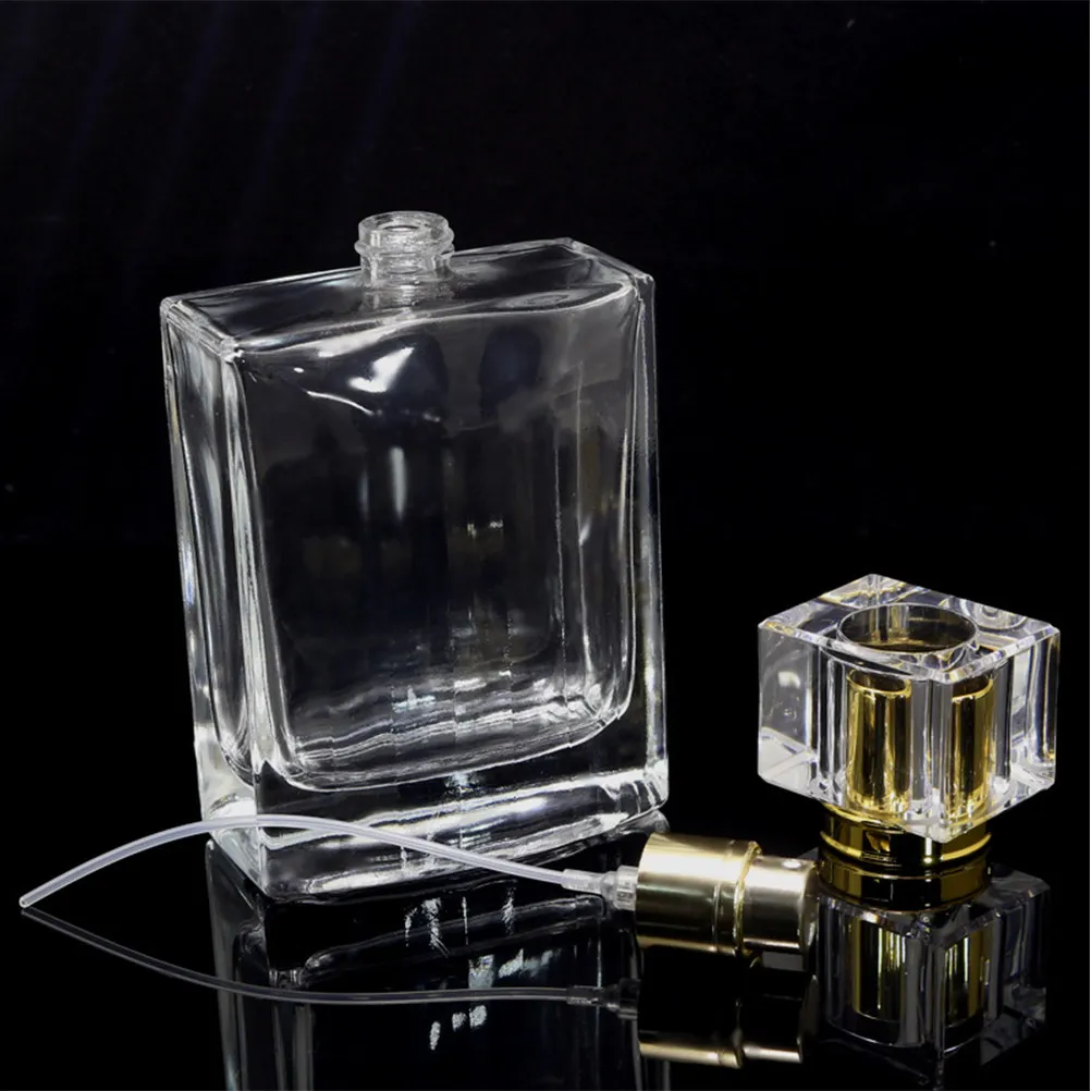 Glass Perfume Bottle Empty 100ml Leakproof Refillable Portable Spray Bottle Travel Makeup Holder Essential Oil Spray