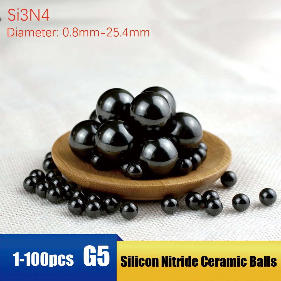 Si3N4 High-Temperature Resistant Silicon Nitride Ceramic Ball Dia 0.8-25.4mm G5 Precision High Hardness Bearings Balls 1-100Pcs