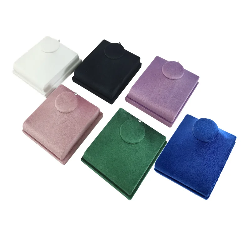 

Chain Necklace Display Model 8*9Cm Small Size Necklace Organizer Props High Quality Velvet or Pu Material Available Purple Green