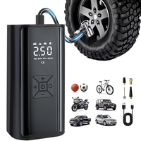 Wireless Digital Tire Inflator With LED Light Portable Tire Pressure Gauge Air Pump Air Compressor 150PSI 120W LCD Display