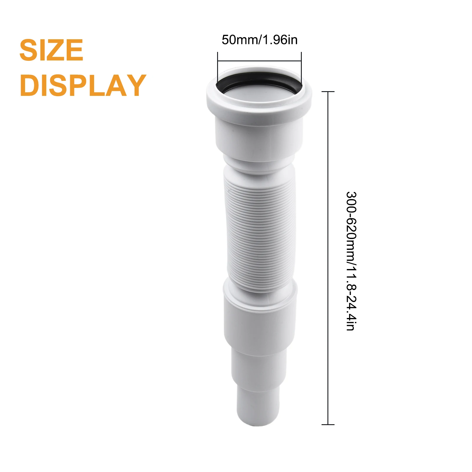 

Высококачественный гибкий сливной шланг для унитаза с хромированной крышкой, удлиненный, с защитой от запаха