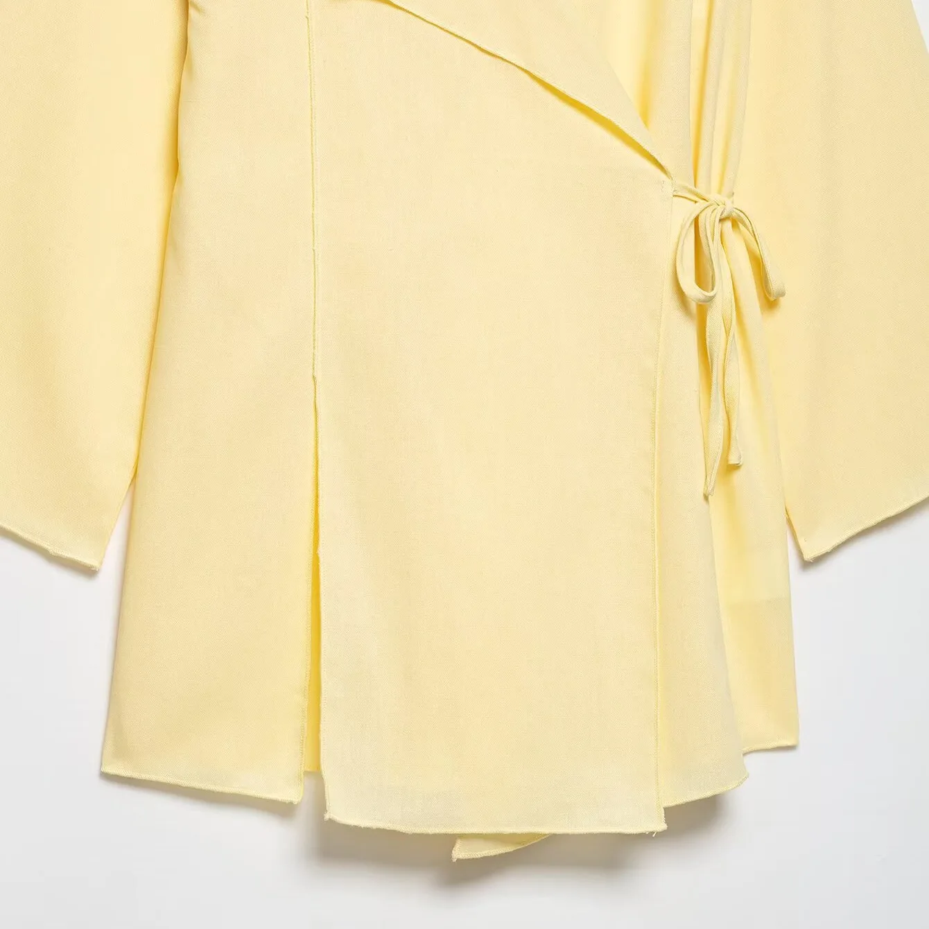 2025 ผู้หญิงแฟชั่นผ้าลินินกิโมโน CROSS Coat แฟชั่นผู้หญิงผ้าลินินเสื้อผู้หญิงแบรนด์เสื้อผ้า