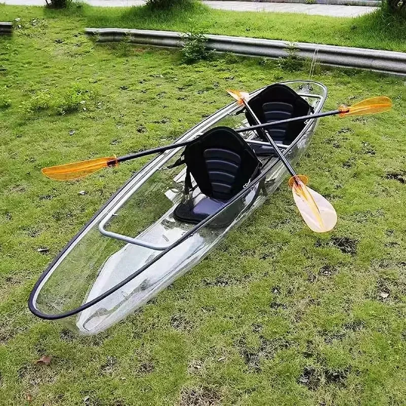 High Quality 2023 Popular PC Double Multi- Canoe Transparent Boat Kayak 2 Person