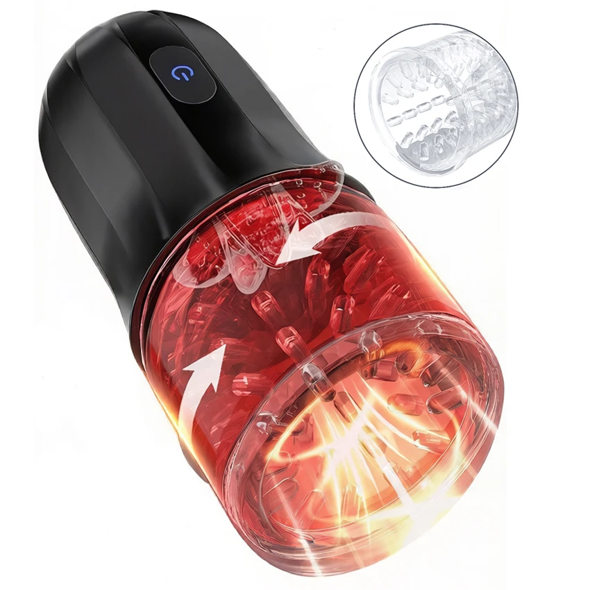 Male Automatic Rotation Masturbator Cup Vagina Blowjob Masturbation Sex Machine Tongue Licking Penis Massage Toys Adult Supplies