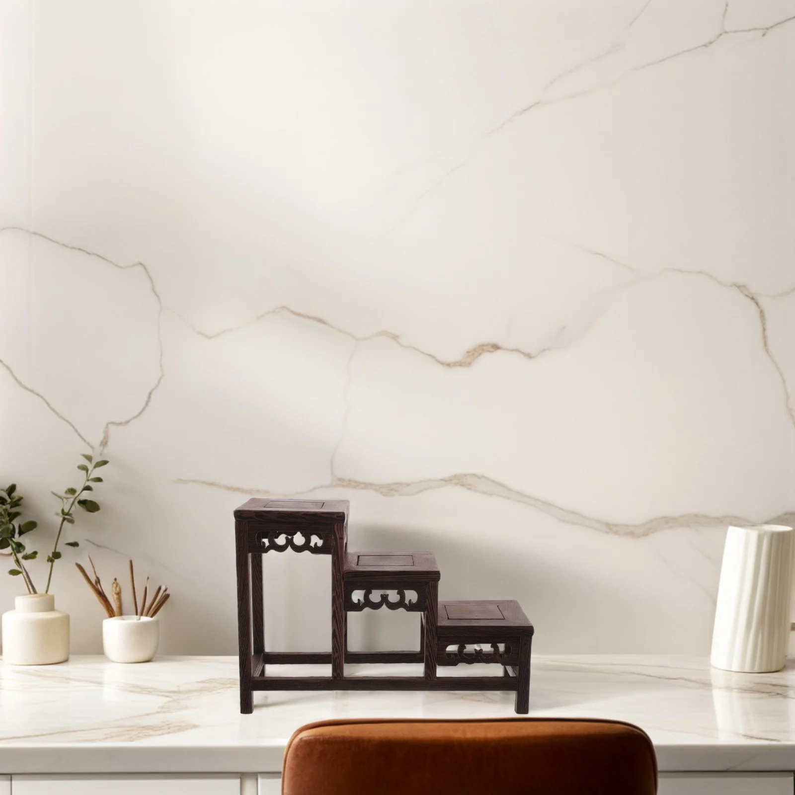 

Wood Display Stand Multi-Tier Wooden Shelf for Collectibles Elegant Home Office Decorative Storage Rack Living Room Shelves